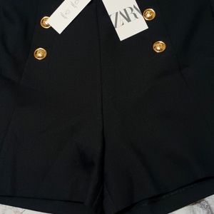 Zara black shorts with buttons